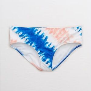 Aerie Scoop Neck Tie Dye Bikini BOTTOM in ‘Sapphire Mist.’
